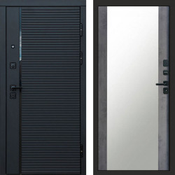 Входная дверь Termo-Door Black Line - Зеркало бетон темный
