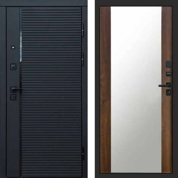 Входная дверь Termo-Door Black Line - Зеркало дуб