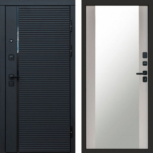 Входная дверь Termo-Door Black Line - Зеркало лиственница