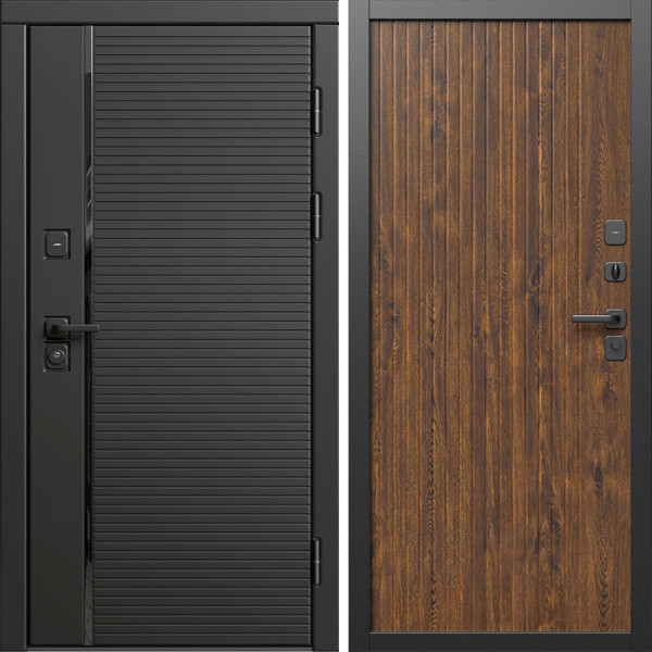 Входная дверь Termo-Door Блэк Лайн - Флэт Дуб