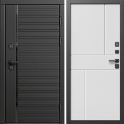 Входная дверь Termo-Door Блэк Лайн - Горизонт белый