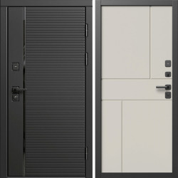 Входная дверь Termo-Door Блэк Лайн - Горизонт Слоновая кость