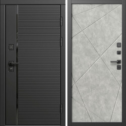 Входная дверь Termo-Door Блэк Лайн - Лучи бетон светлый