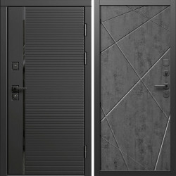 Входная дверь Termo-Door Блэк Лайн - Лучи бетон темный