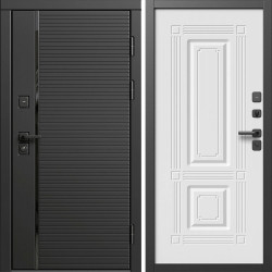 Входная дверь Termo-Door Блэк Лайн - Мадрид Белый софт