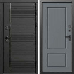 Входная дверь Termo-Door Блэк Лайн - Марсель Grey софт