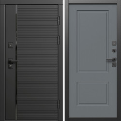Входная дверь Termo-Door Блэк Лайн - Нео Классика Грей Софт