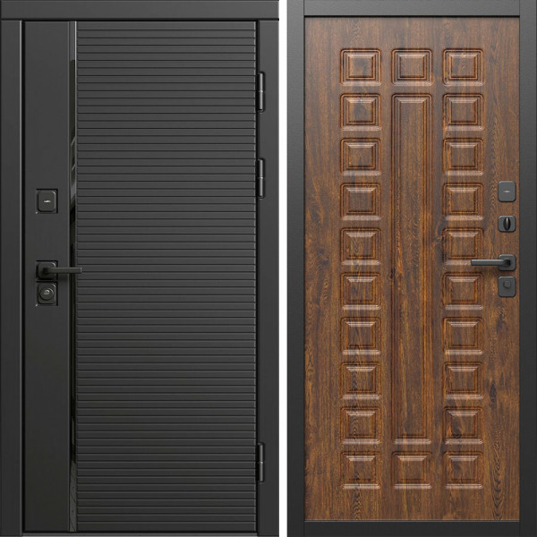 Входная дверь Termo-Door Блэк Лайн - Престиж дуб