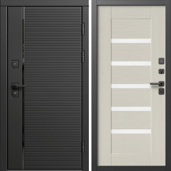 Входная дверь Termo-Door Блэк Лайн - Зеркало Триумф Царга лиственница 4500 / 5500