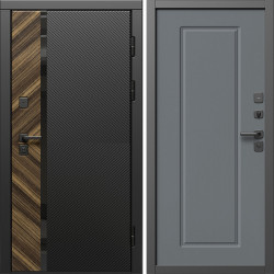 Входная дверь Termo-Door Браш - Гранд Grey софт