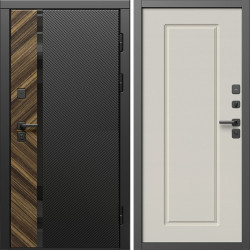 Входная дверь Termo-Door Браш - Гранд Слоновая кость