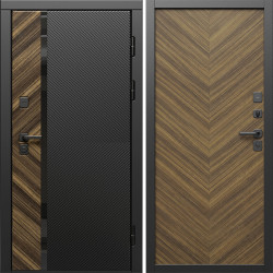 Входная дверь Termo-Door Браш - Плаза Елочка Орех