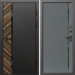 Входная дверь Termo-Door Браш - Порте Grey софт