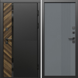 Входная дверь Termo-Door Браш - Страйп Грей Софт