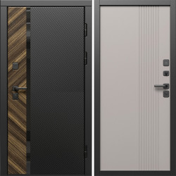Входная дверь Termo-Door Браш - Страйп Капучино