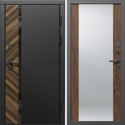 Входная дверь Termo-Door Браш - Зеркало дуб