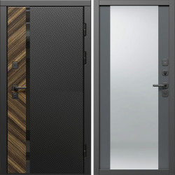 Входная дверь Termo-Door Браш - Зеркало Grey Софт