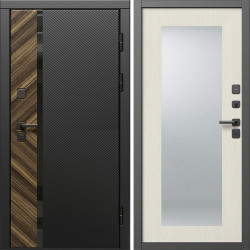 Входная дверь Termo-Door Браш - Зеркало Триумф лиственница