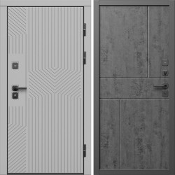 Входная дверь Termo-Door Эклипс Грей Софт - Горизонт бетон темный