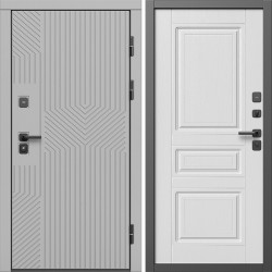 Входная дверь Termo-Door Эклипс Грей Софт - Классика белое дерево