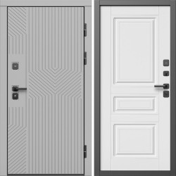 Входная дверь Termo-Door Эклипс Грей Софт - Классика белый матовый