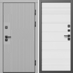 Входная дверь Termo-Door Эклипс Грей Софт - Лучи White line