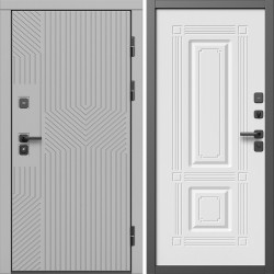 Входная дверь Termo-Door Эклипс Грей Софт - Мадрид Белый софт