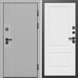 Входная дверь Termo-Door Эклипс Грей Софт - Нео Классика Белый Софт