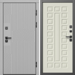 Входная дверь Termo-Door Эклипс Грей Софт - Престиж бежевый матовый