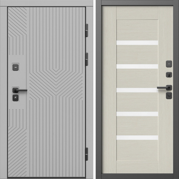 Входная дверь Termo-Door Эклипс Грей Софт - Царга лиственница