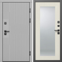 Входная дверь Termo-Door Эклипс Грей Софт - Зеркало Триумф лиственница