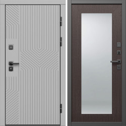 Входная дверь Termo-Door Эклипс Грей Софт - Зеркало Триумф венге