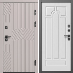 Входная дверь Termo-Door Эклипс Капучино - Арка белое дерево