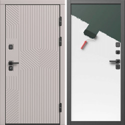 Входная дверь Termo-Door Эклипс Капучино - Гладкая Панель Под Покраску (грунт)