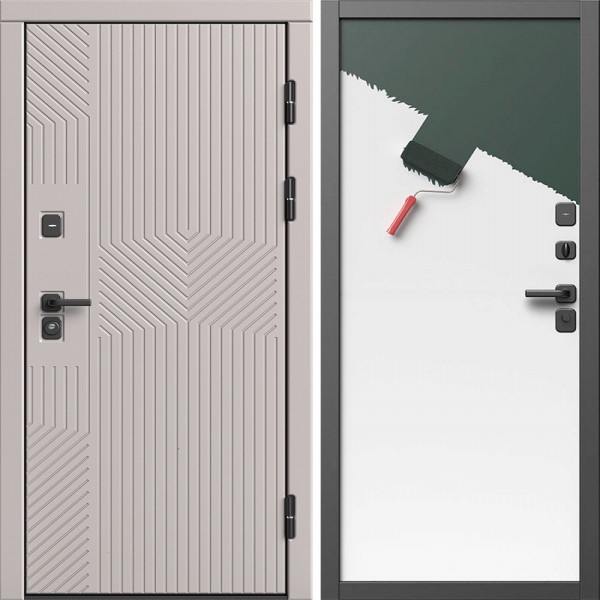 Входная дверь Termo-Door Эклипс Капучино - Гладкая Панель Под Покраску (грунт)