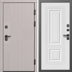 Входная дверь Termo-Door Эклипс Капучино - Мадрид Белый софт