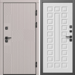 Входная дверь Termo-Door Эклипс Капучино - Престиж белое дерево