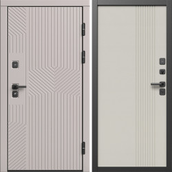 Входная дверь Termo-Door Эклипс Капучино - Страйп Слоновая Кость