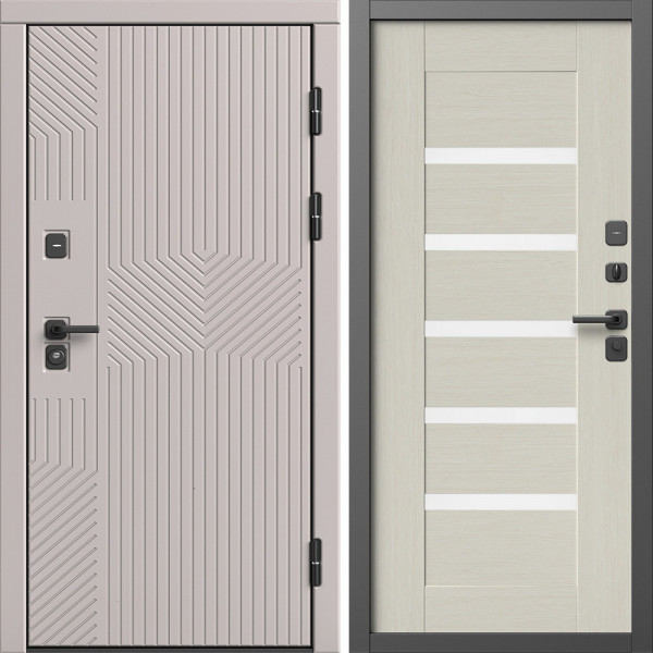 Входная дверь Termo-Door Эклипс Капучино - Царга лиственница