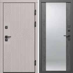 Входная дверь Termo-Door Эклипс Капучино - Зеркало бетон темный