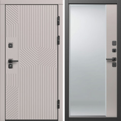 Входная дверь Termo-Door Эклипс Капучино - Зеркало Фацет Капучино