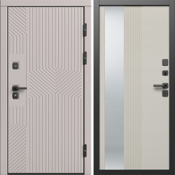 Входная дверь Termo-Door Эклипс Капучино - Зеркало Люмис Соновая Кость