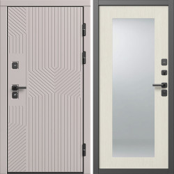 Входная дверь Termo-Door Эклипс Капучино - Зеркало Триумф лиственница