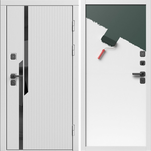 Входная дверь Termo-Door Флекс Вайт - Гладкая Панель Под Покраску (грунт)