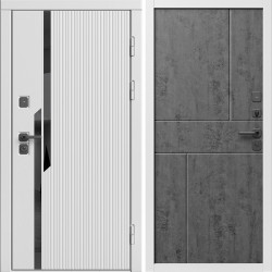 Входная дверь Termo-Door Флекс Вайт - Горизонт бетон темный