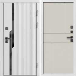 Входная дверь Termo-Door Флекс Вайт - Горизонт Слоновая кость