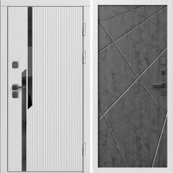 Входная дверь Termo-Door Флекс Вайт - Лучи бетон темный