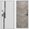 Входная дверь Termo-Door Флекс Вайт - Плаза Елочка Серая