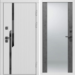 Входная дверь Termo-Door Флекс Вайт - Зеркало бетон темный