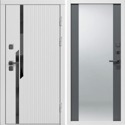 Входная дверь Termo-Door Флекс Вайт - Зеркало Grey Софт